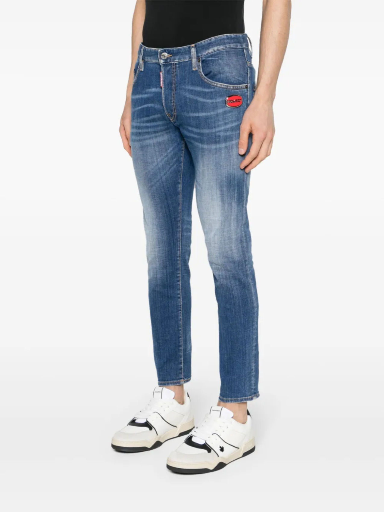 Узкие джинсы DSQUARED2 Cool Girl, синий — фото 3