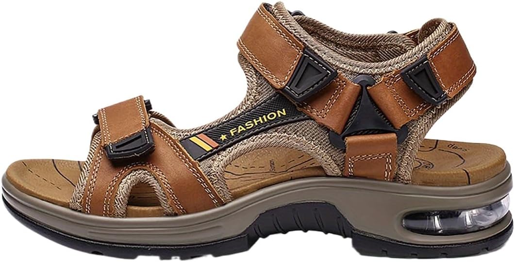 

Мужские пляжные сандалии - открытые босоножки с искусственной кожей, легкие, большого размера, для воды Hhhchpm, светло-коричневый