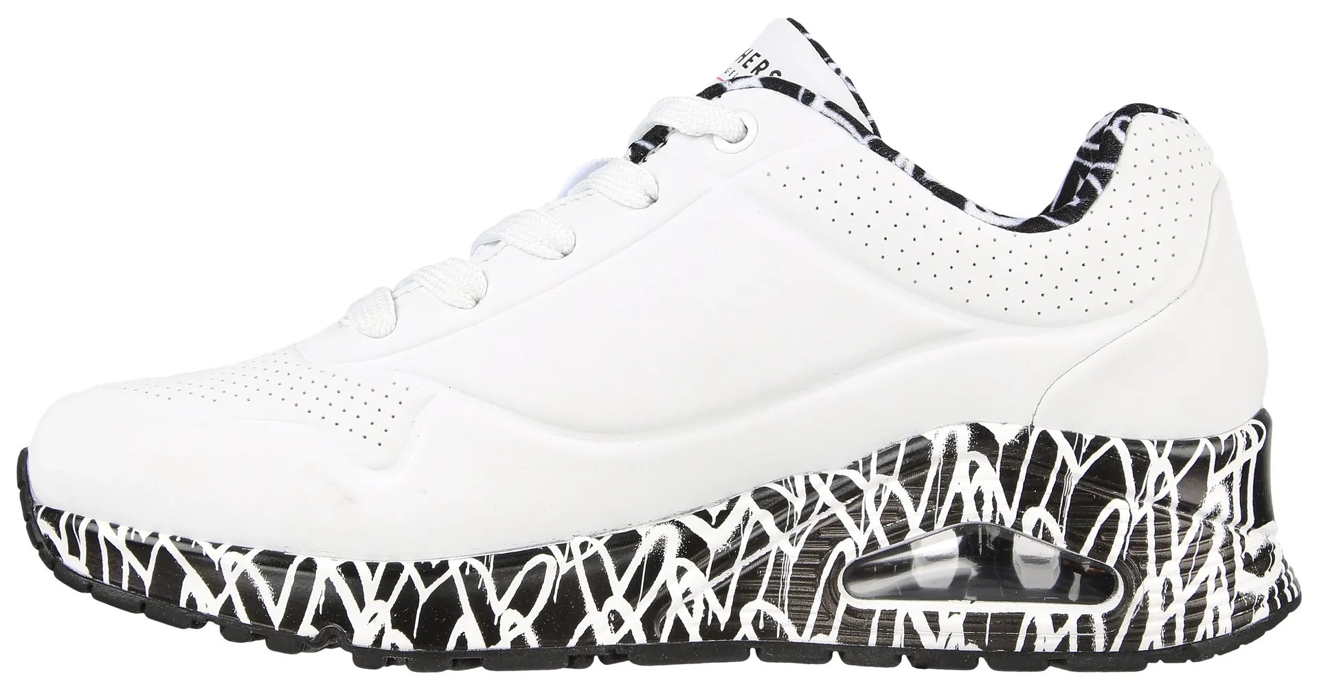 Кроссовки Skechers "UNO LOVING LOVE", с воздушной подошвой, повседневная обувь, полуботинки, туфли на шнуровке, черный — фото 4
