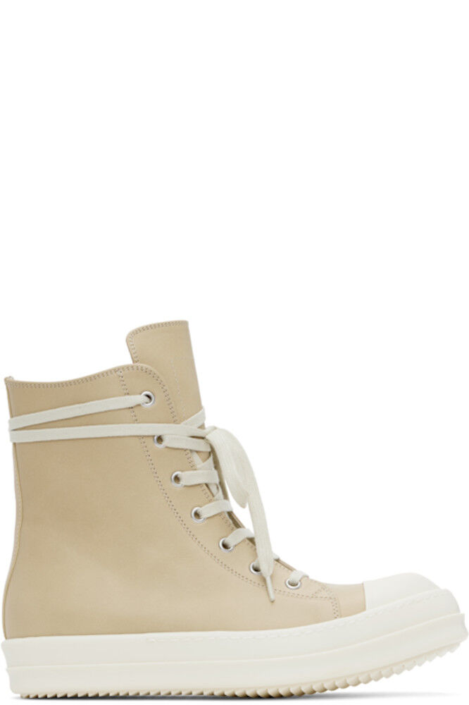 

Бежевые голливудские кожаные кроссовки Rick Owens