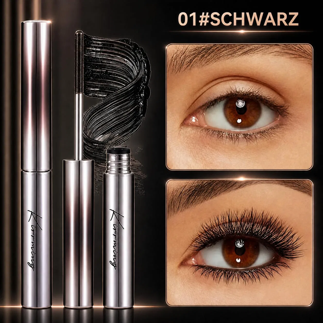 Удлиняющая и питательная тушь для ресниц «Ironeye Mascara» от Faccelove's Aafgvc, Schwarz — фото 3