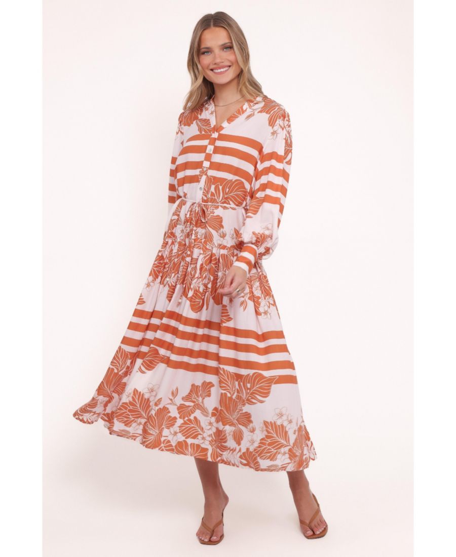 

Женское платье Jules с длинными рукавами Petal and Pup, White/orange