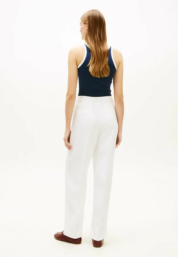 Брюки-Бочки из смешанной ткани Tommy Hilfiger, Optic White — фото 3