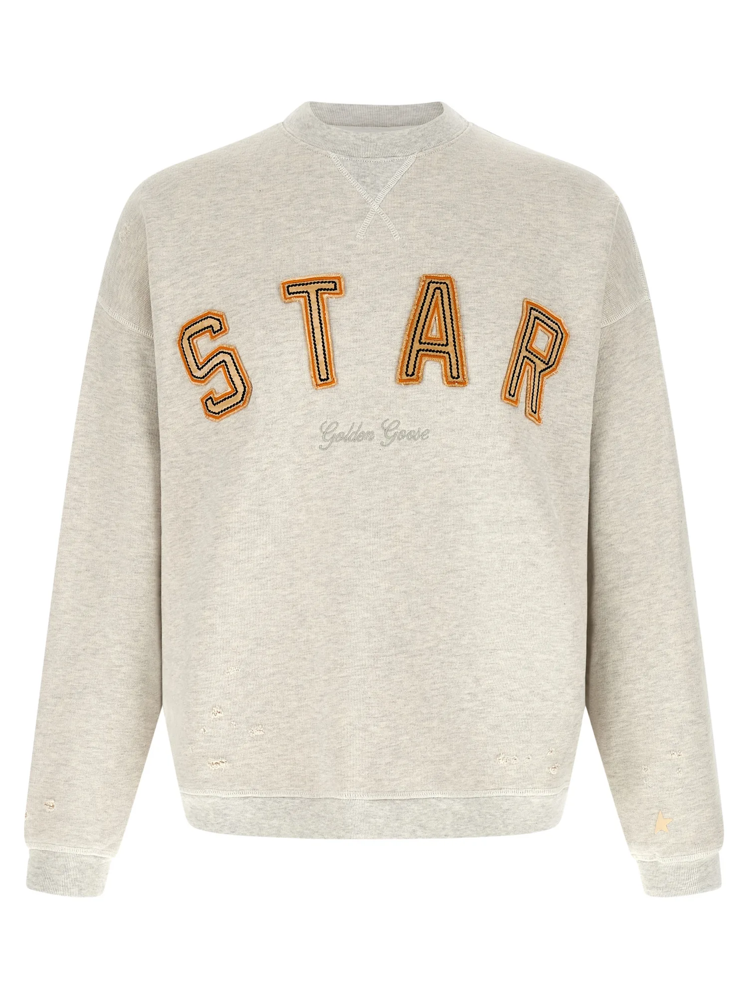 Свитшот с нашивками GOLDEN GOOSE, серый