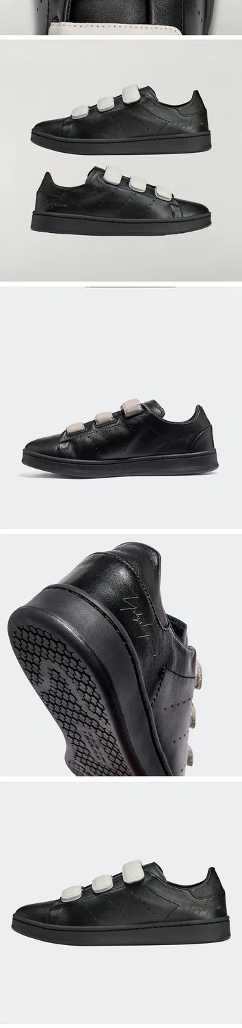 Мужские низкие кеды Stan Smith на липучках чёрные от Y-3 — фото 4