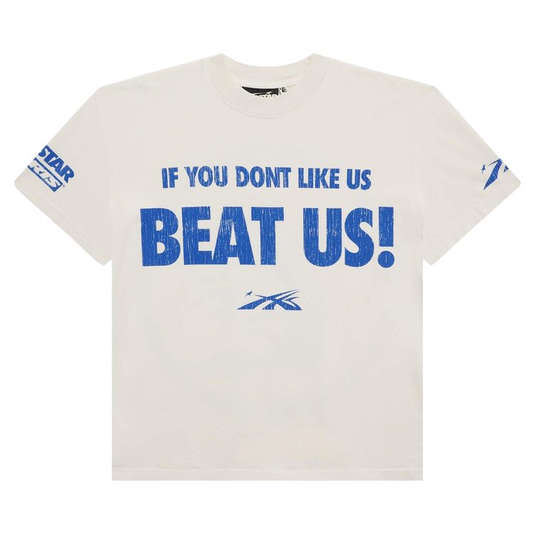 

Футболка Hellstar Beat Us! T-Shirt, цвет White/Blue