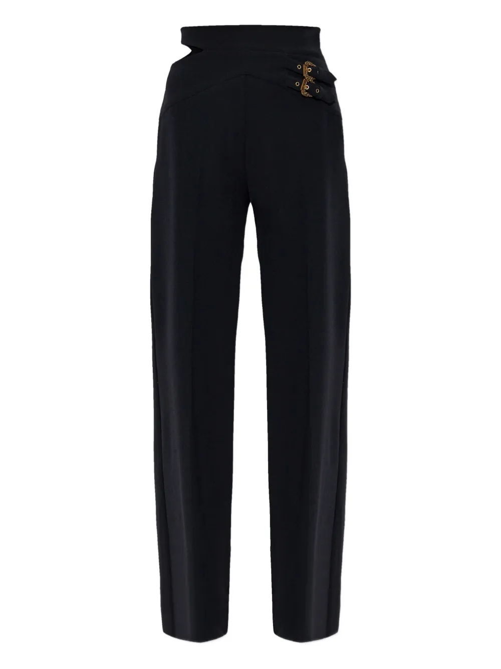 

Брюки с вырезами и пряжками Versace Jeans Couture, черный