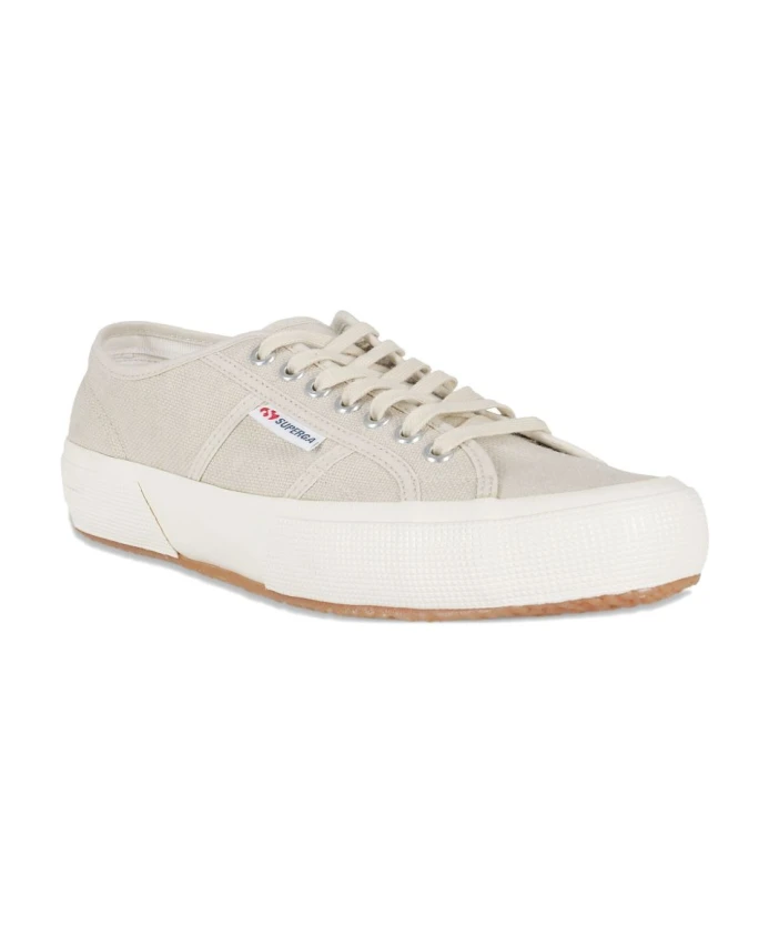 Бежевые туфли на шнуровке с платформенной подошвой Superga, бежевый — фото 3
