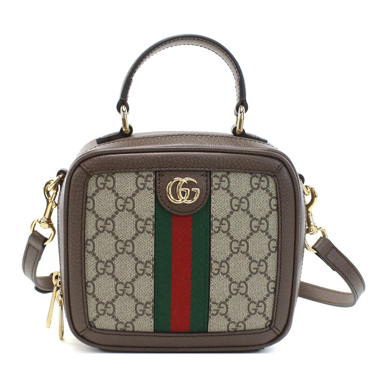 

GUCCI Офидия из холста с кожаной наплечной сумкой, кроссбоди, миниатюрная женская сумка бежевого и черного цветов