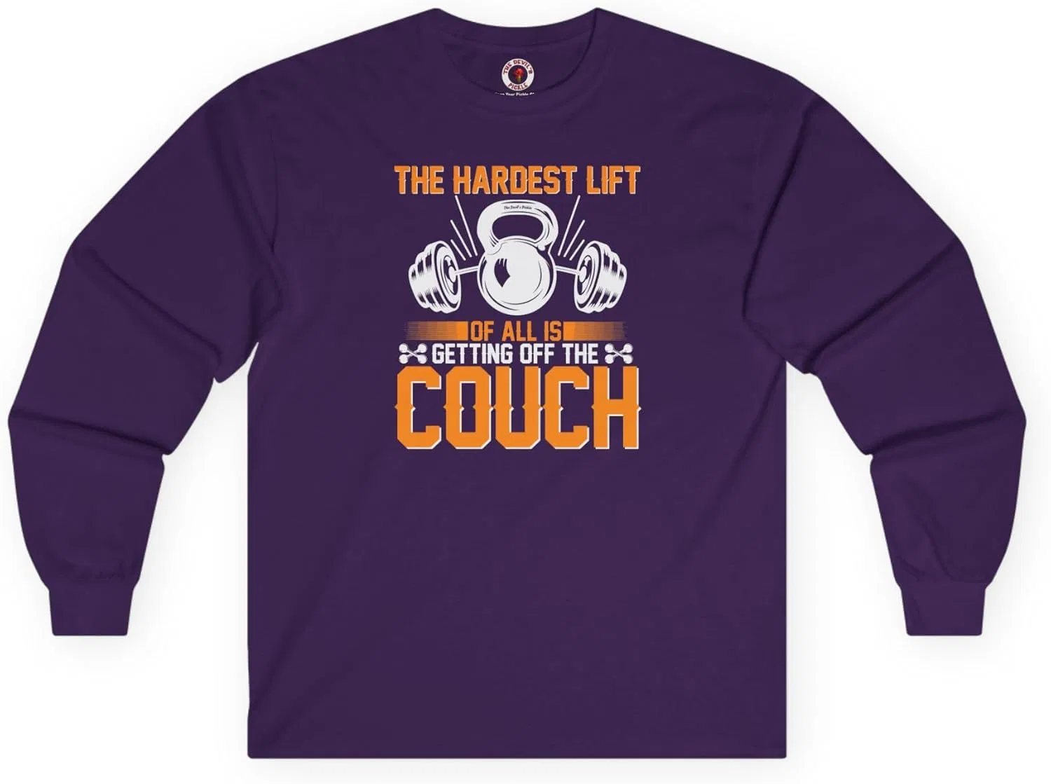 Футболка с длинным рукавом The Hardest Lift of All is Getting Off The Couch, Purple