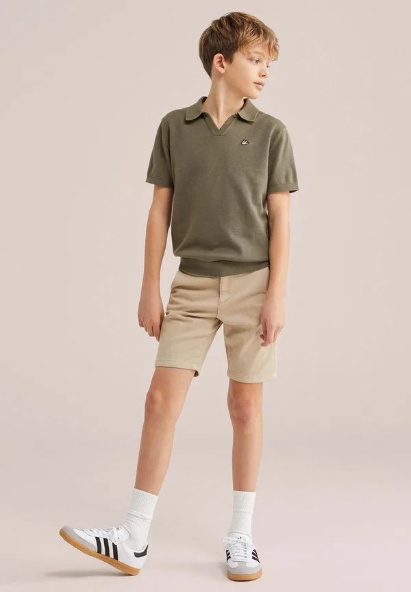 Вязаная рубашка-поло We Fashion, Moss Green