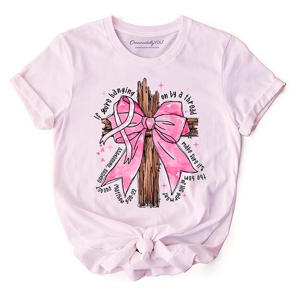 

Футболка с розовым бантом и крестом в поддержку борьбы с раком груди Ornamentallyyou, Soft Pink, Розовый, Футболка с розовым бантом и крестом в поддержку борьбы с раком груди Ornamentallyyou, Soft Pink