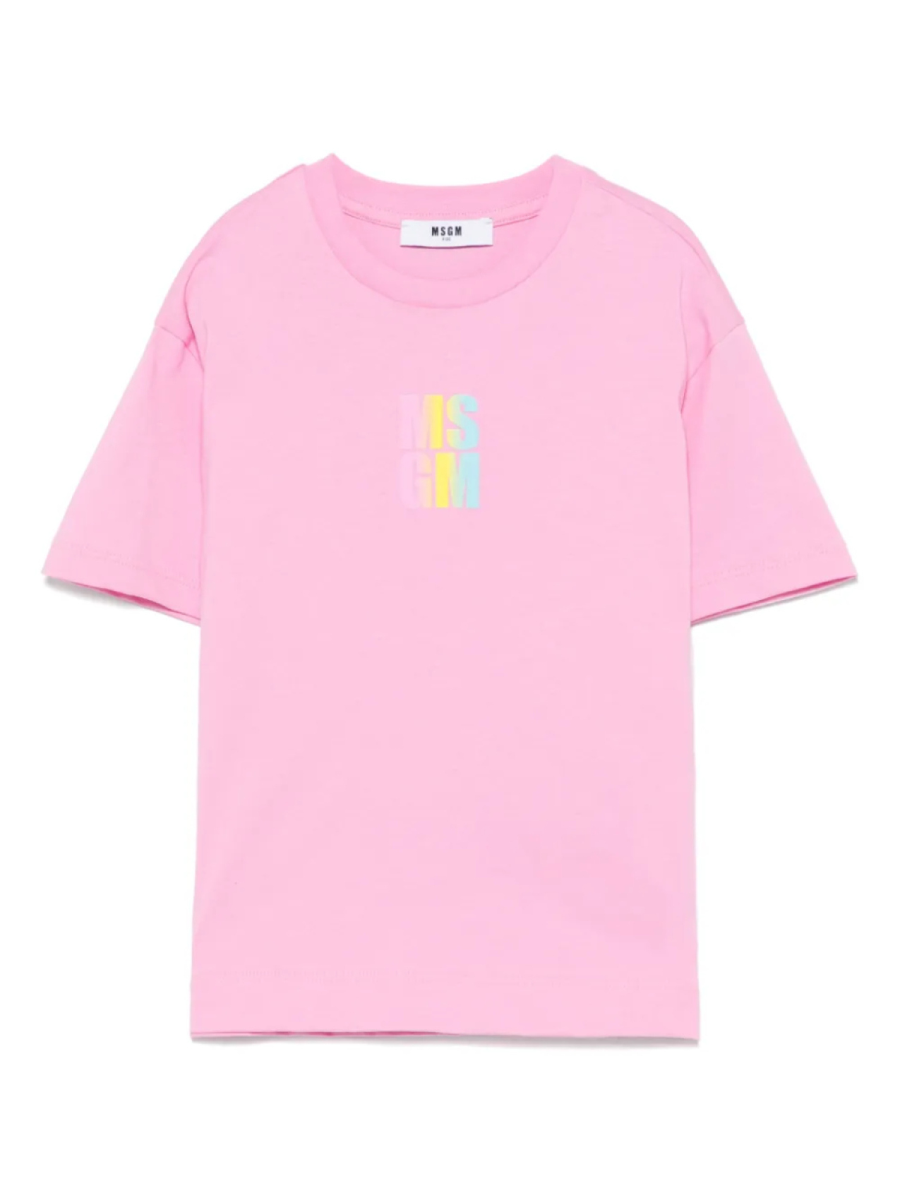 

Футболка с тисненым логотипом MSGM Kids, розовый