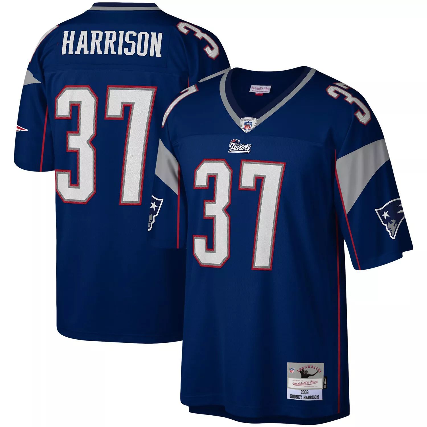 

Реплика мужского джерси Mitchell & Ness Rodney Harrison Navy New England Patriots Legacy