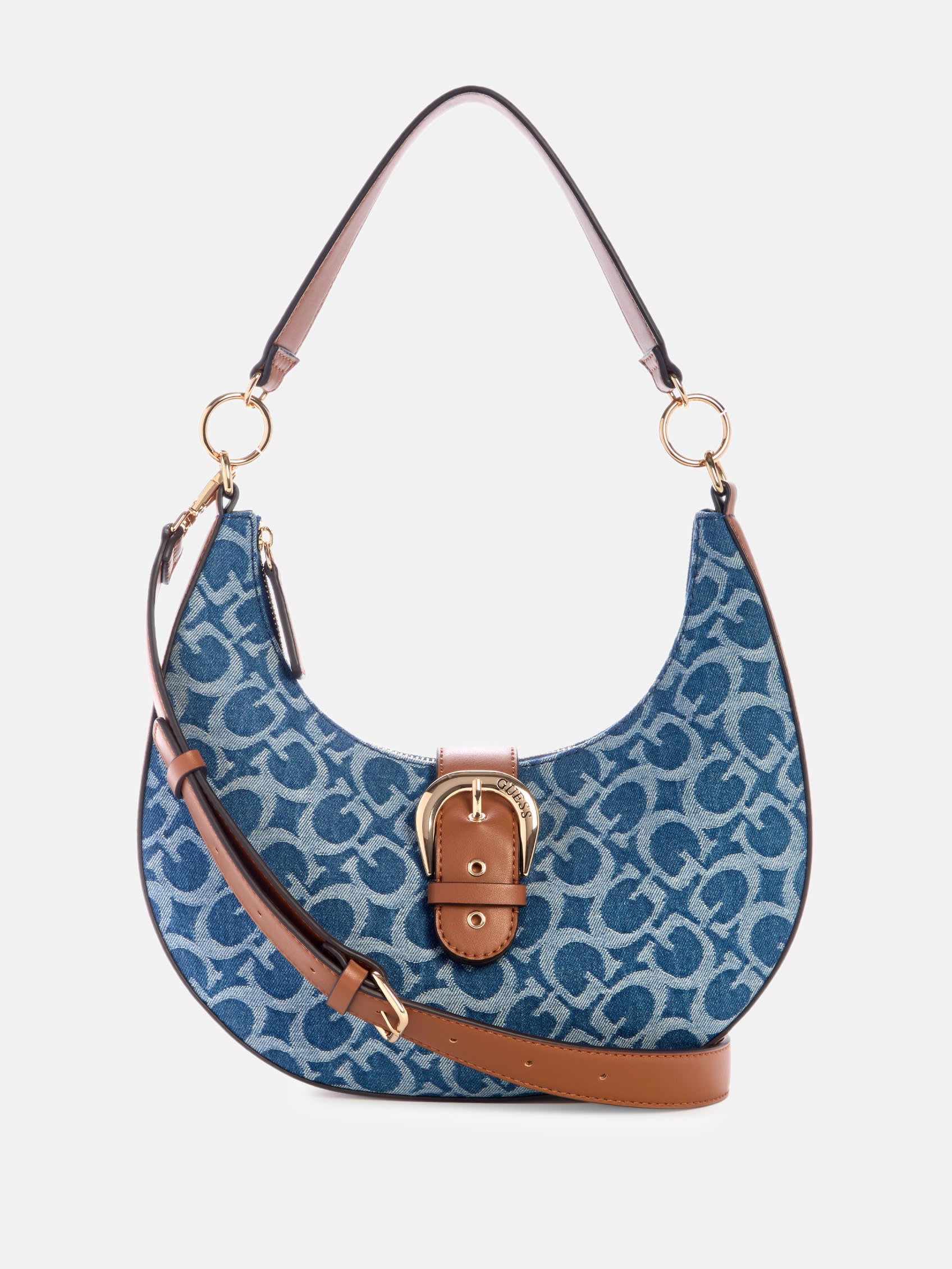 

Калин Джинсовая логотипная сумка через плечо Guess Factory, Denim