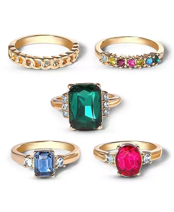 

Комплект колец с несколькими драгоценными камнями Jessica Simpson, multi