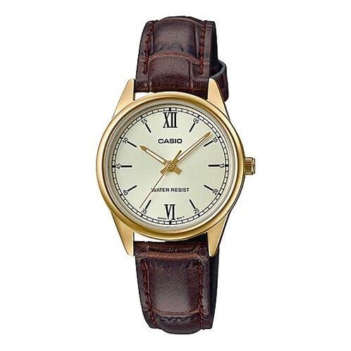 

Часы CASIO DRESS Series Belt Wrist Golden Dial Quartz Waterproof Gold Watch Dial Gold Analog, желтый