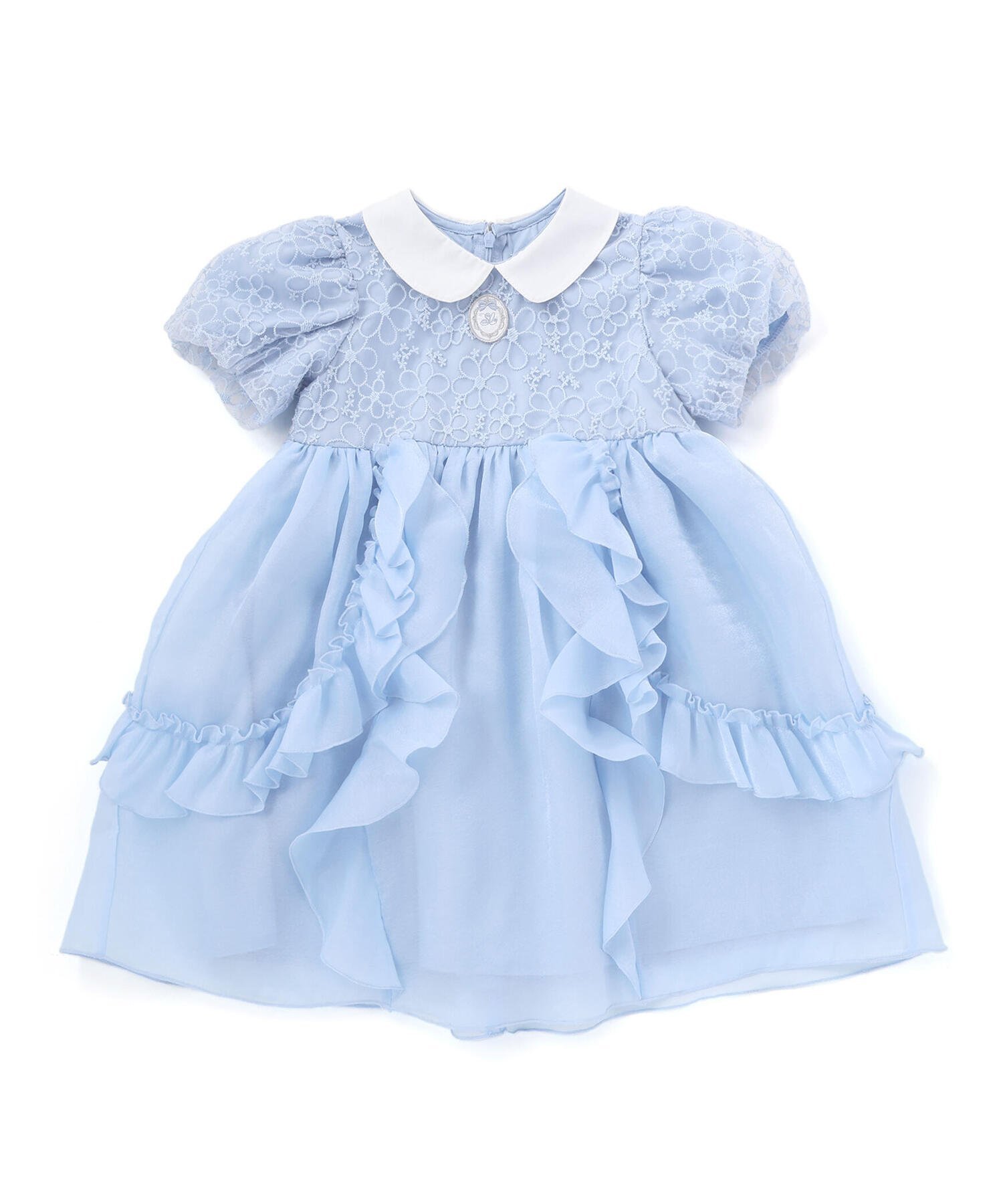 Платье из органзы с пышными рукавами (90–130 см) SLAP SLIP, Blue — фото 4
