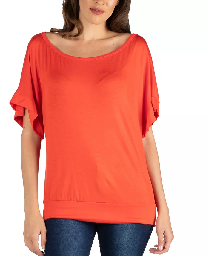 

Свободный топ Dolman с широкими рукавами 24seven Comfort Apparel, оранжевый