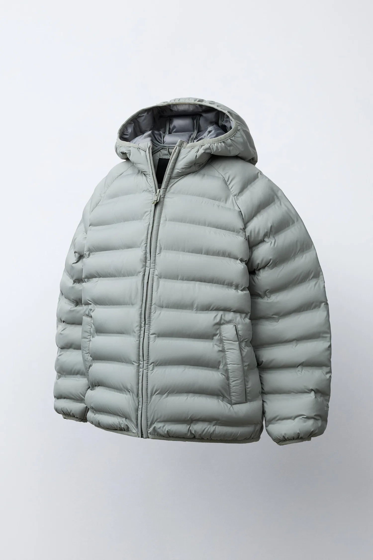 Сверхлегкая водоотталкивающая куртка Zara, светло-хаки — фото 2