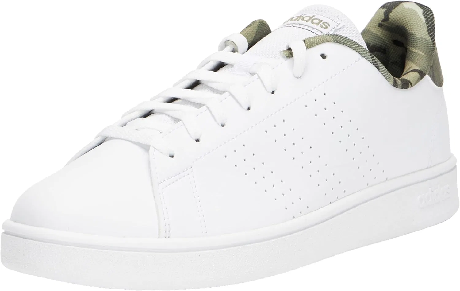 Мужские кроссовки Adidas Advantage Low (не для футбола), Cloud White Cloud White Orbit Green