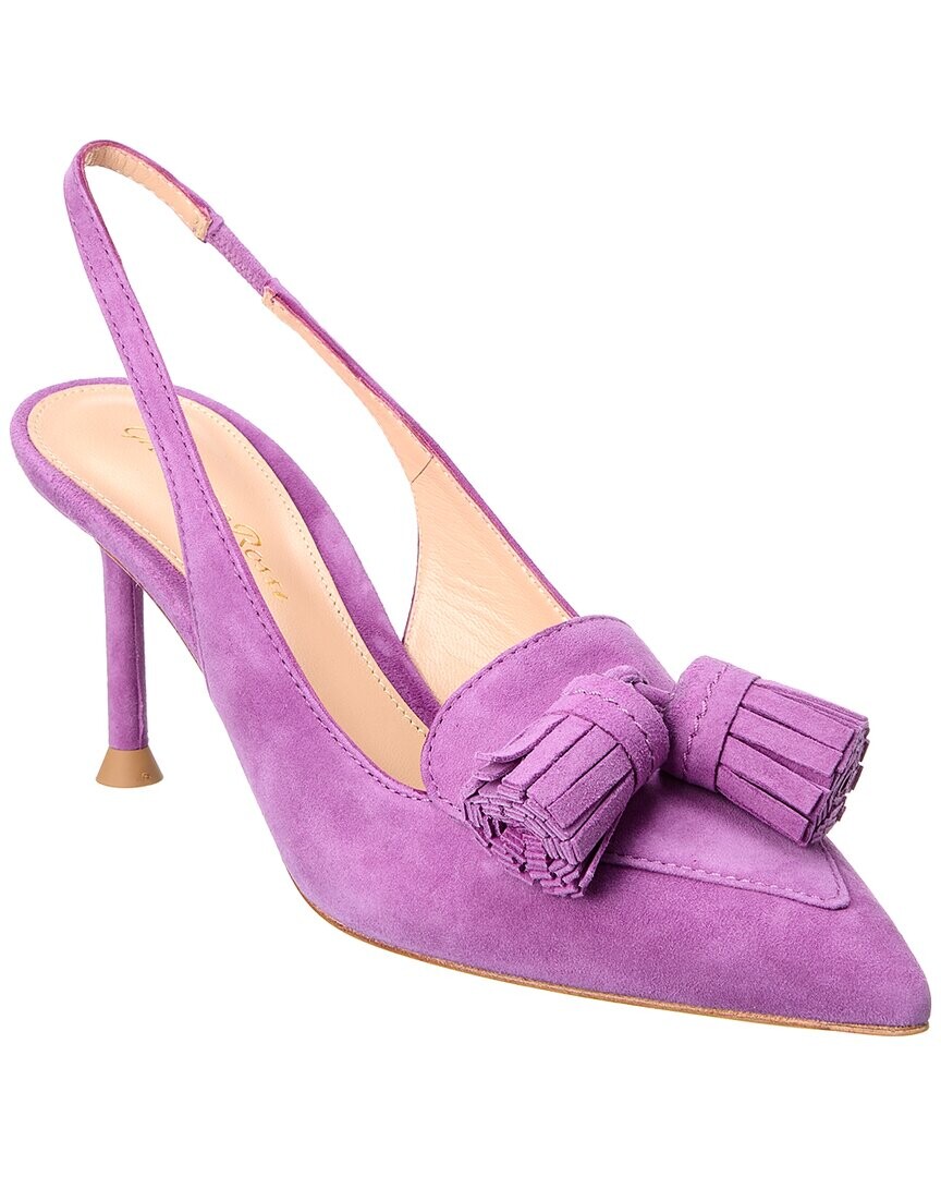 Замшевые туфли Gianvito Rossi 70 с пяткой на пятке, фиолетовый — фото 2