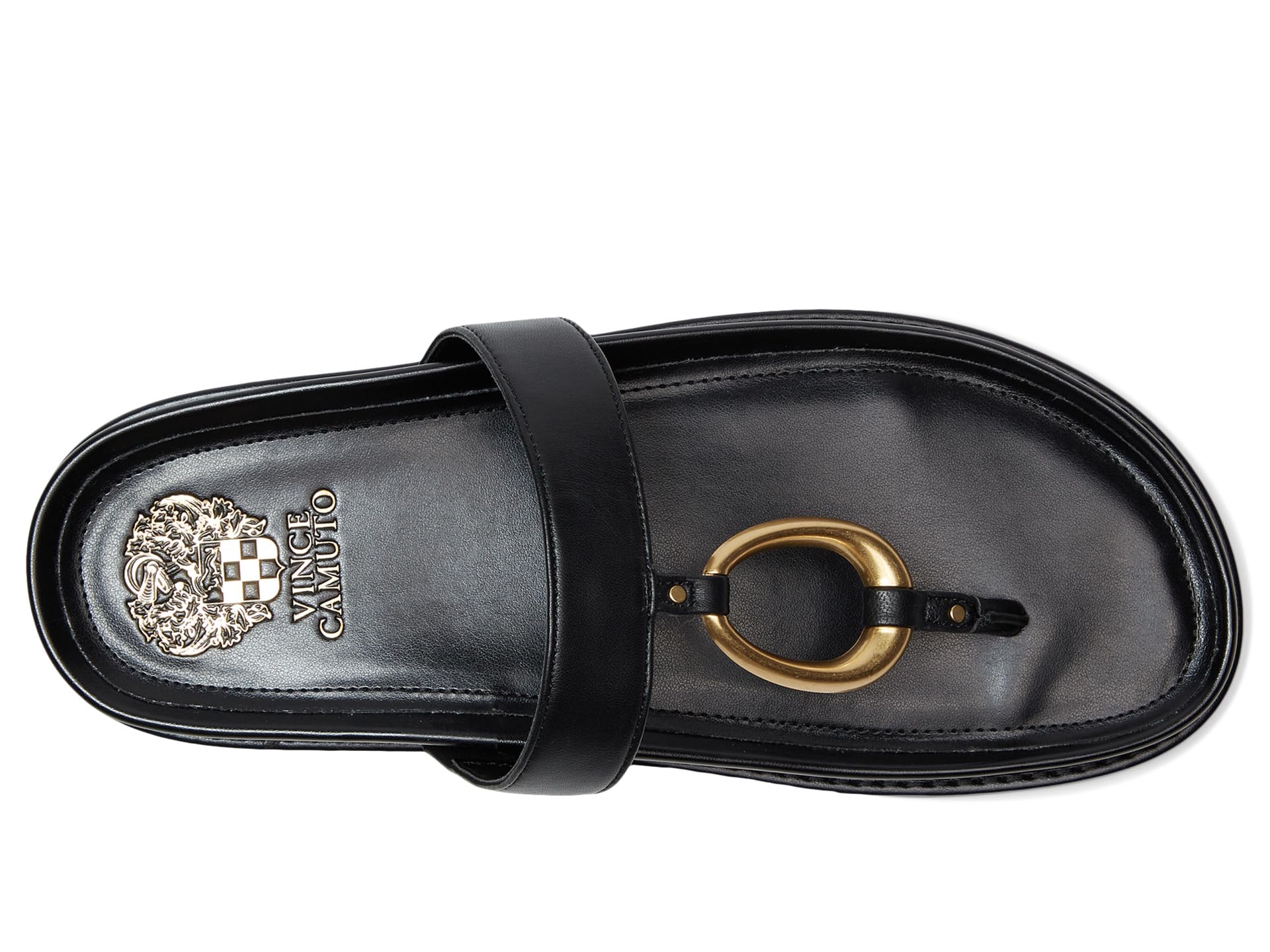 Сандалии Vince Camuto Genri O-Ring Thong Slide Sandals, черный — фото 2