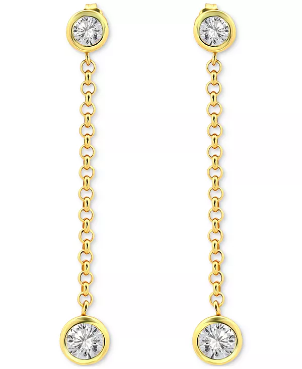 

Серьги-Подвески (2-3/8 карата) из стерлингового серебра с 18-каратным золотом, эксклюзивно в Macy's Giani Bernini, gold