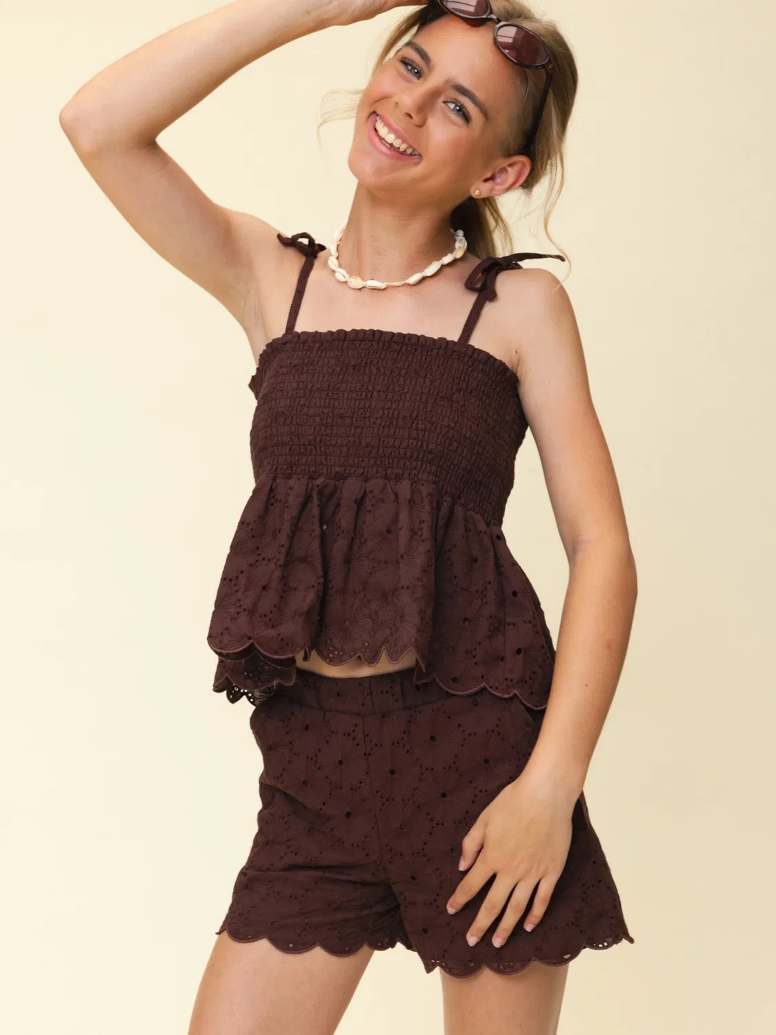Обычные брюки Looxs Revolution, Brown — фото 4
