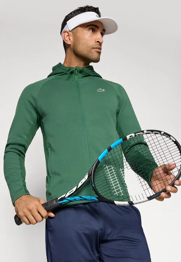 Куртка с капюшоном, классическая тренировочная куртка Lacoste Sport, Green — фото 4
