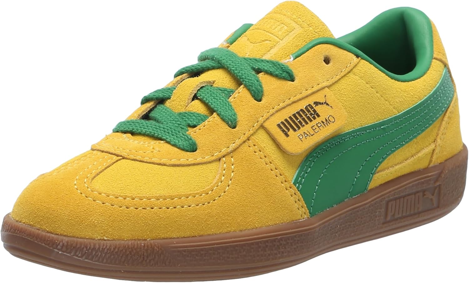 

Кроссовки Puma Palermo для детей (унисекс, маленькие дети), зеленый/желтый
