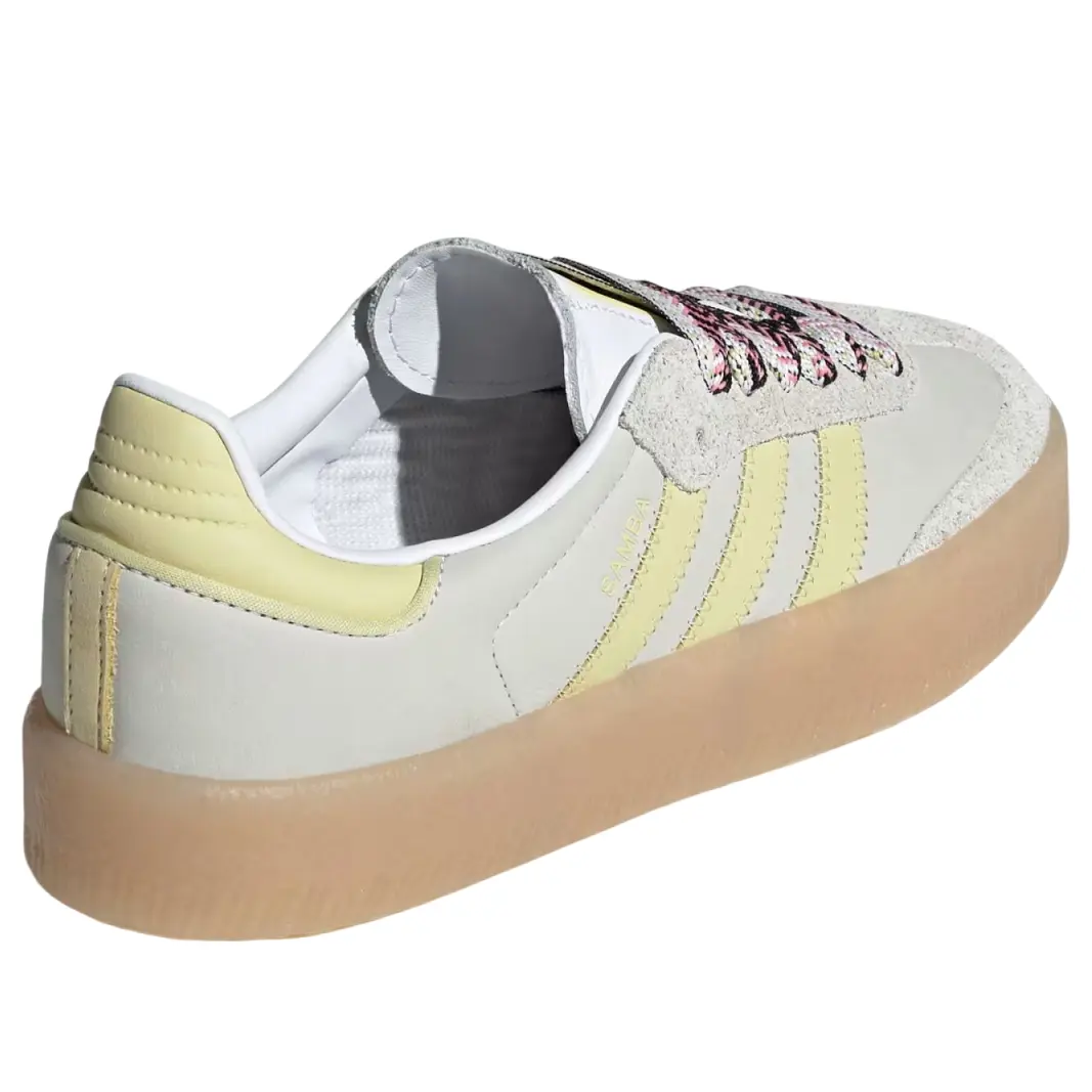 Кроссовки (WMNS) adidas Sambae 'White Grey Powder Yellow' — фото 3