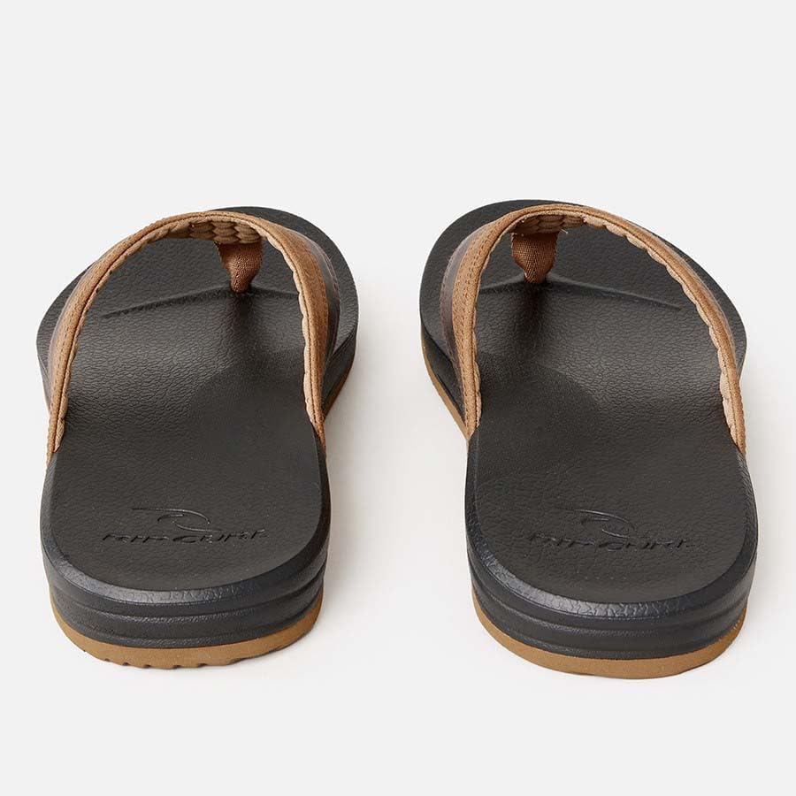 Мужские сандалии-вьетнамки Rip Curl Soft Top, черный/коричневый — фото 4