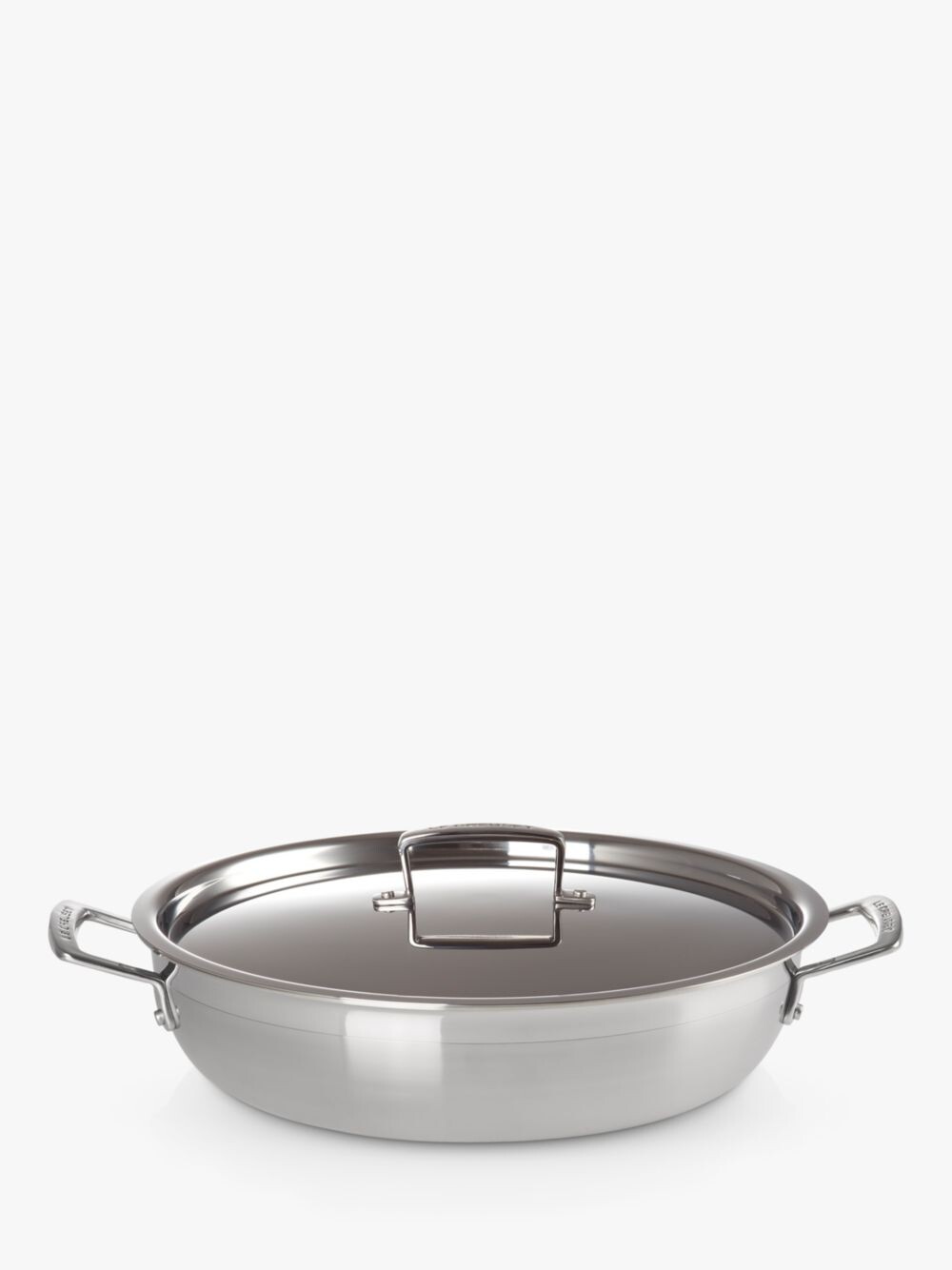 

Трехслойная неглубокая кастрюля и крышка из нержавеющей стали Le Creuset, 24 см
