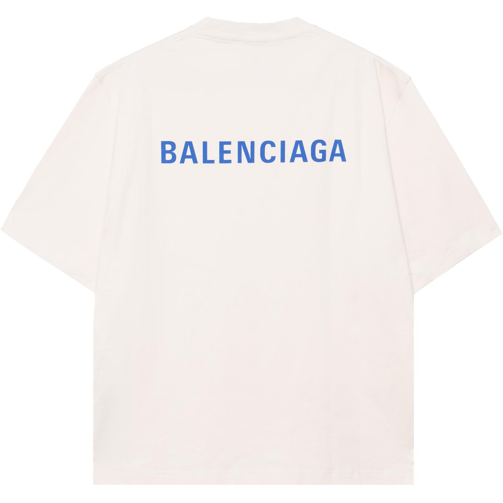 

Футболка с логотипом Balenciaga, экрю