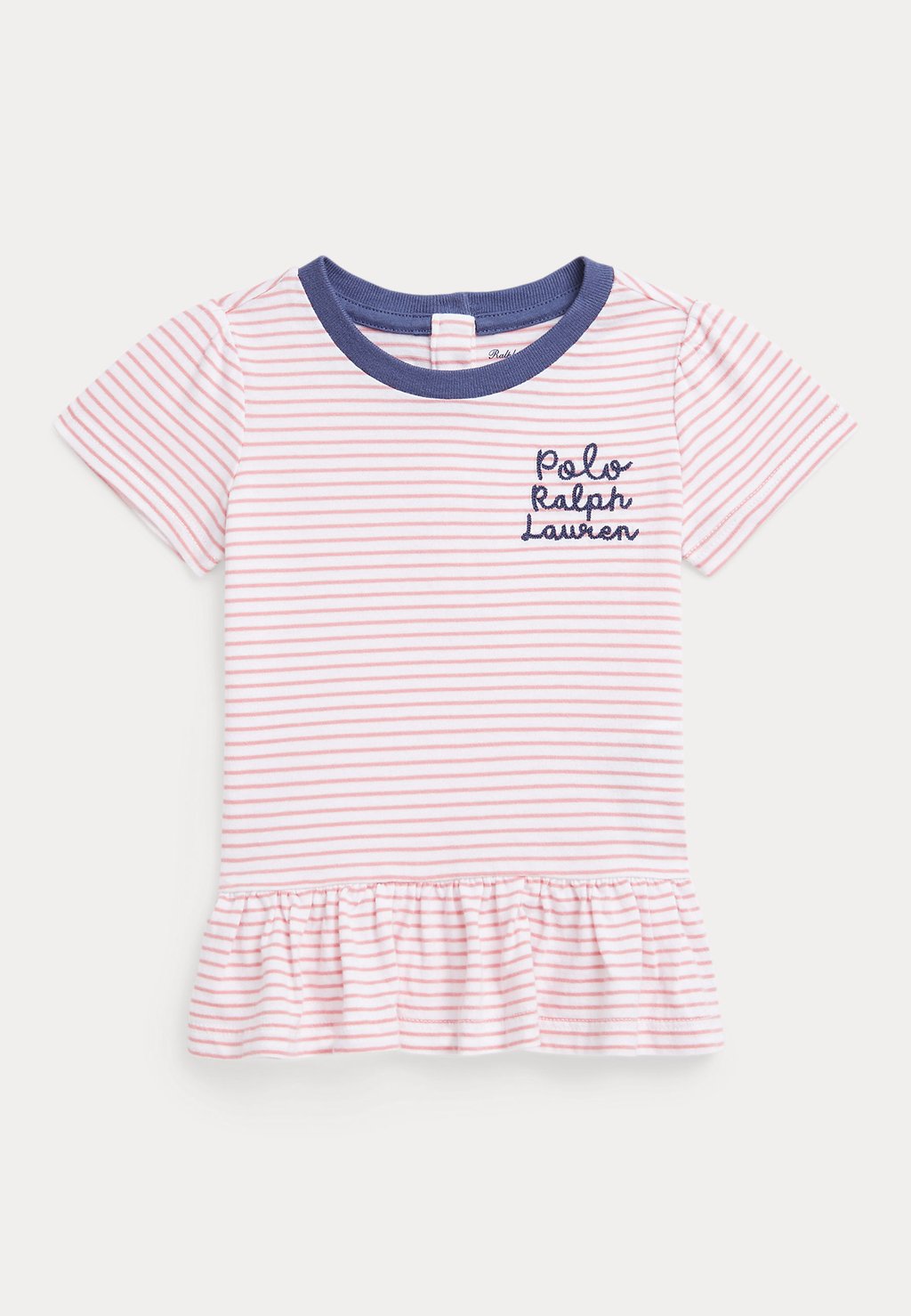 

Футболка с принтом LOGO COTTON JERSEY PEPLUM TEE Polo Ralph Lauren, светло-красный