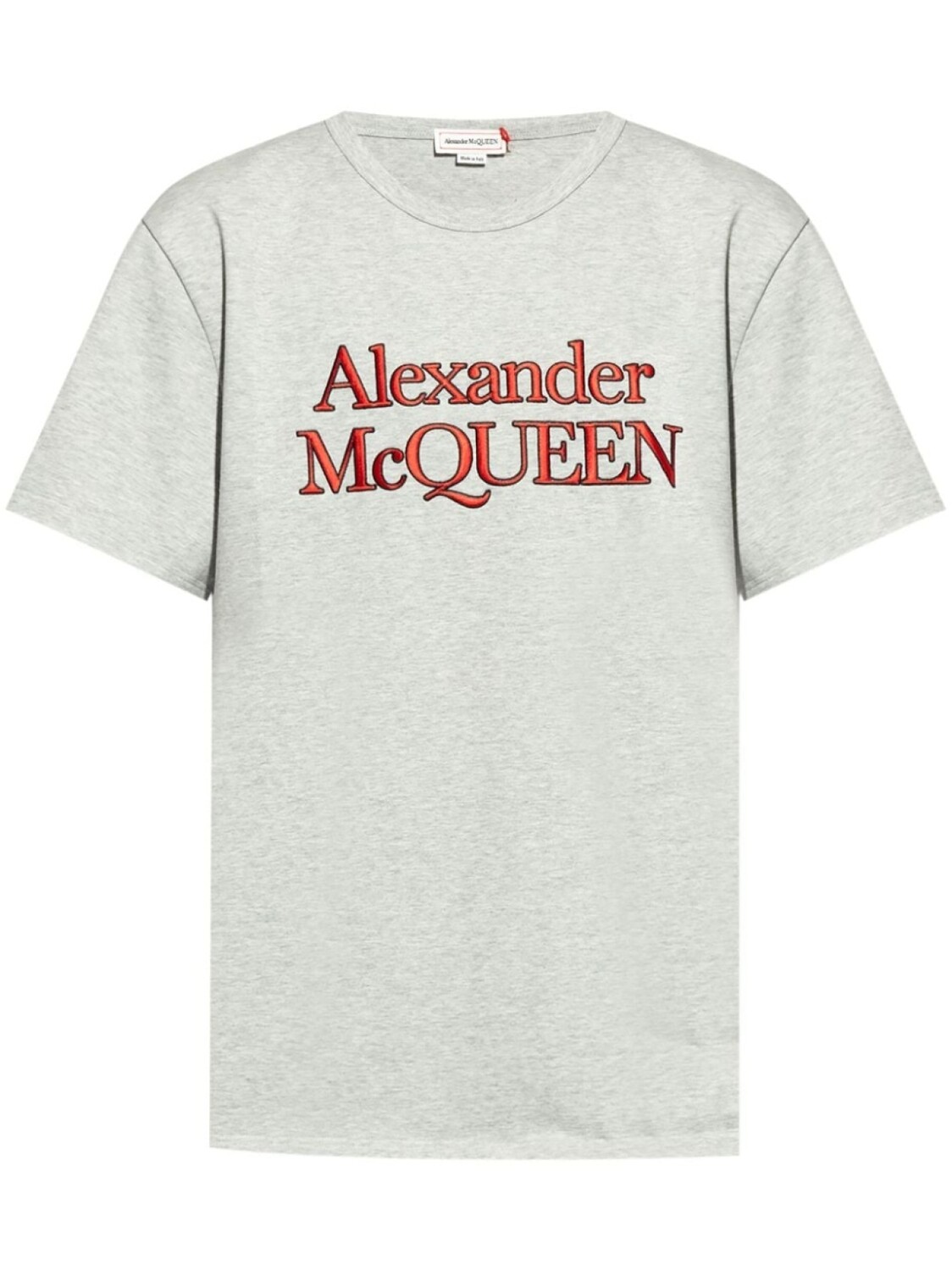 

Alexander McQueen футболка из хлопка с логотипом, серый