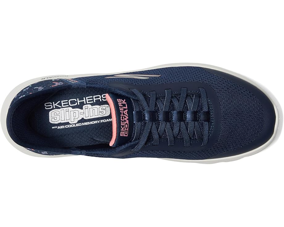 Кроссовки SKECHERS Performance Go Walk Flex Eva Hands Free Slip-Ins, цвет Navy/Pink — фото 2