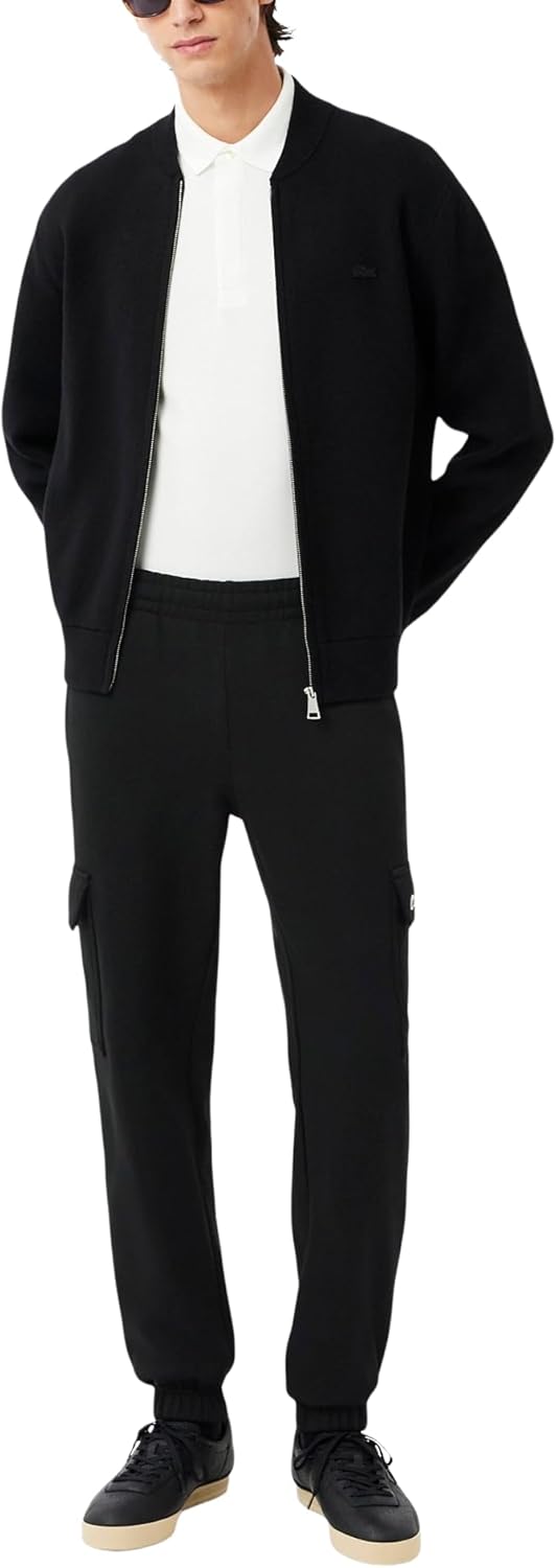 

Lacoste мужские флисовые карго-спортивные штаны, Black
