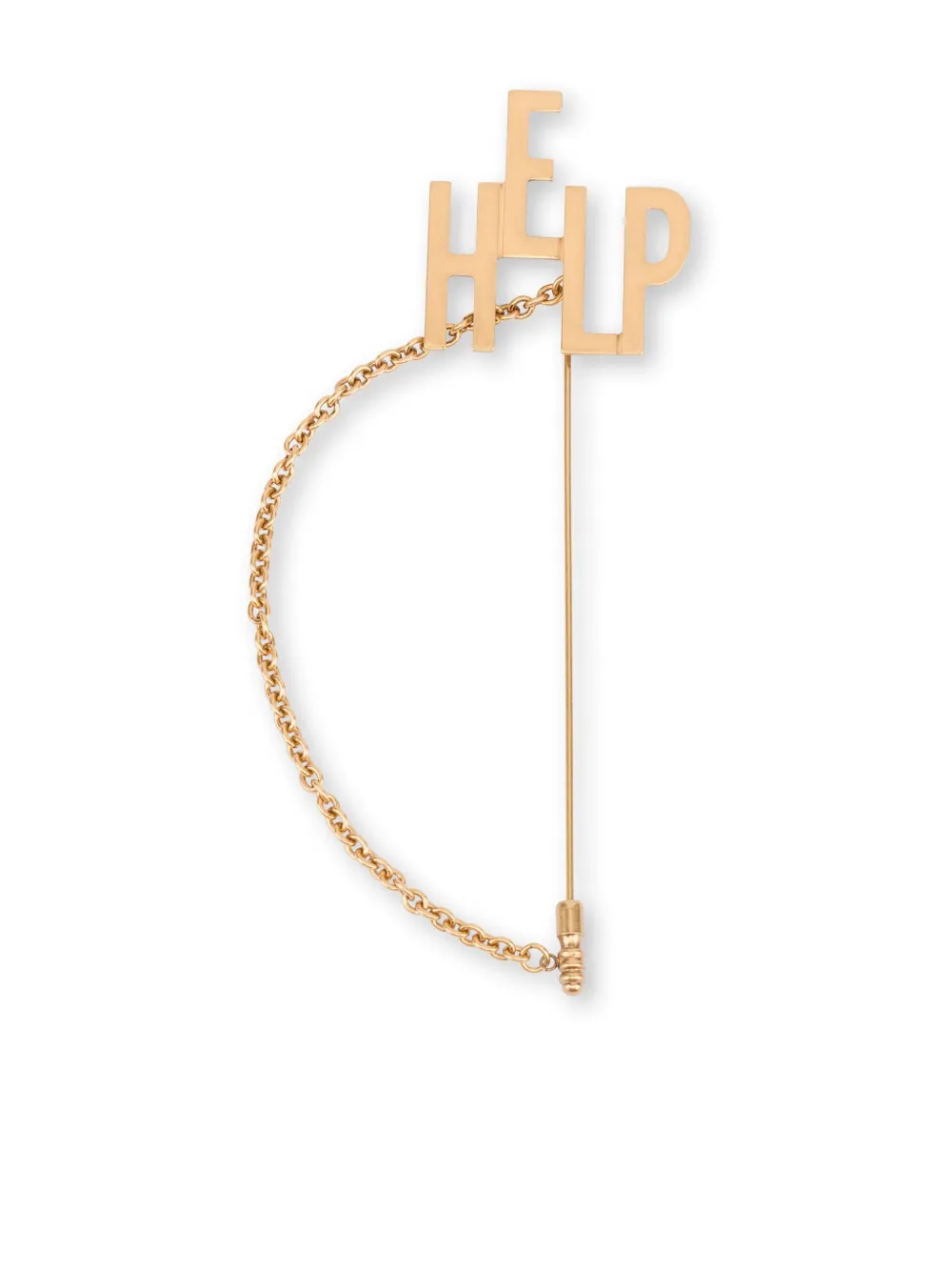 

Брошь Help с цепочкой Moschino, золотой