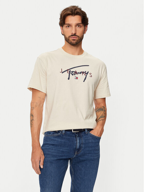 

Футболка стандартного кроя Tommy Jeans, бежевый