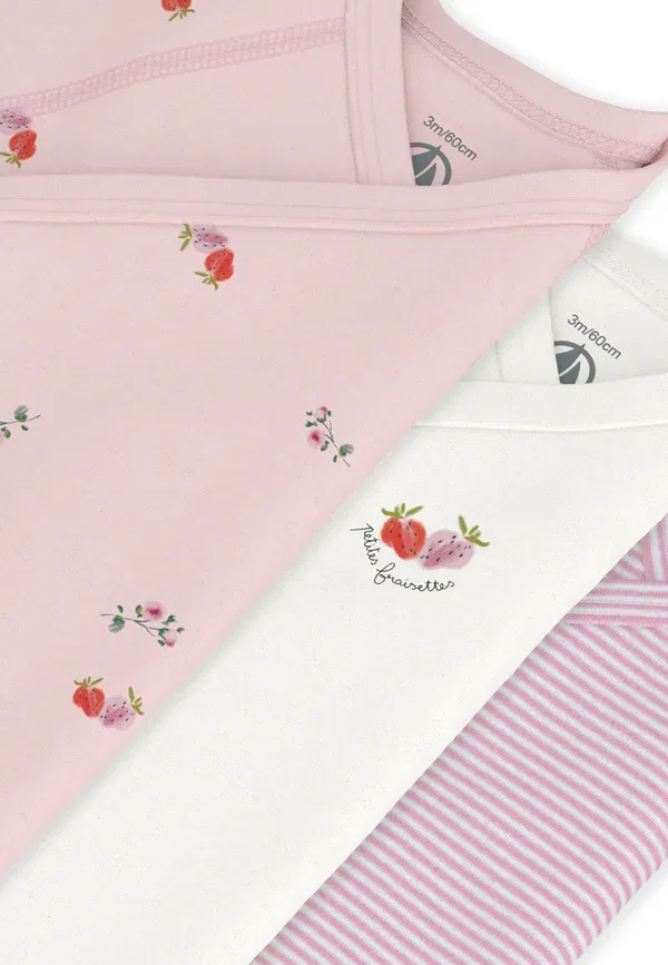 Боди Naissance body Petit Bateau, бело-розовый мультиколор — фото 3