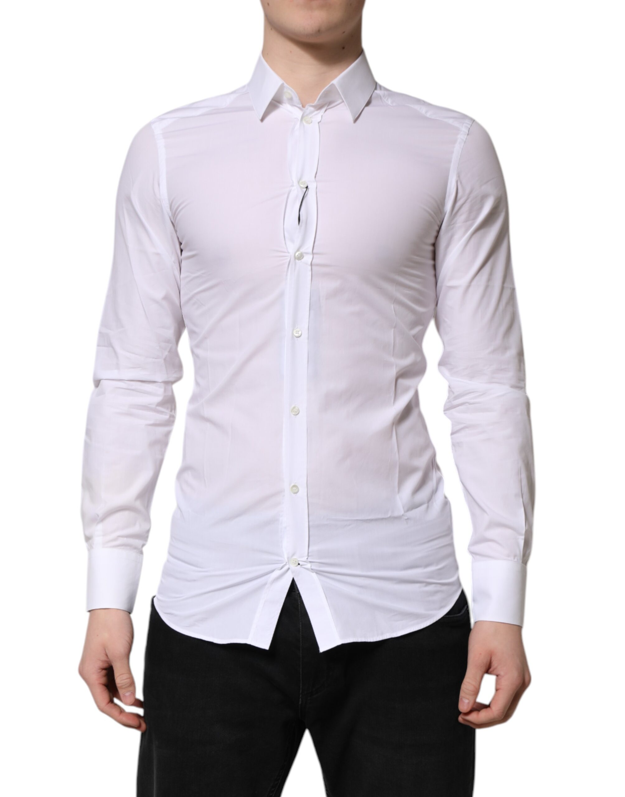 

Белая рубашка с длинными рукавами, строгая рубашка Dolce & Gabbana, White