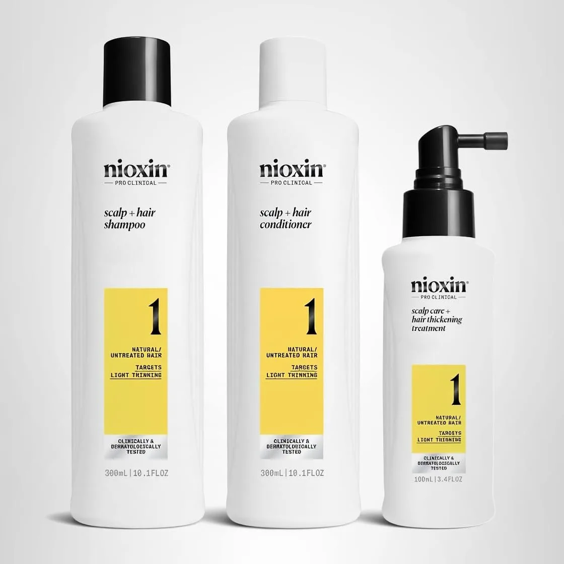 Nioxin System Kit 1, очищение, кондиционирование и уход за кожей головы для более густых и сильных волос, запас на 3 месяца + маска Deep Protect Density, укрепляющее средство против ломкости для поврежденных или окрашенных волос — фото 2