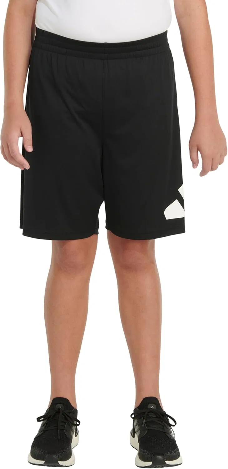 Детские спортивные шорты Adidas с эластичным поясом, Black Adi — фото 4