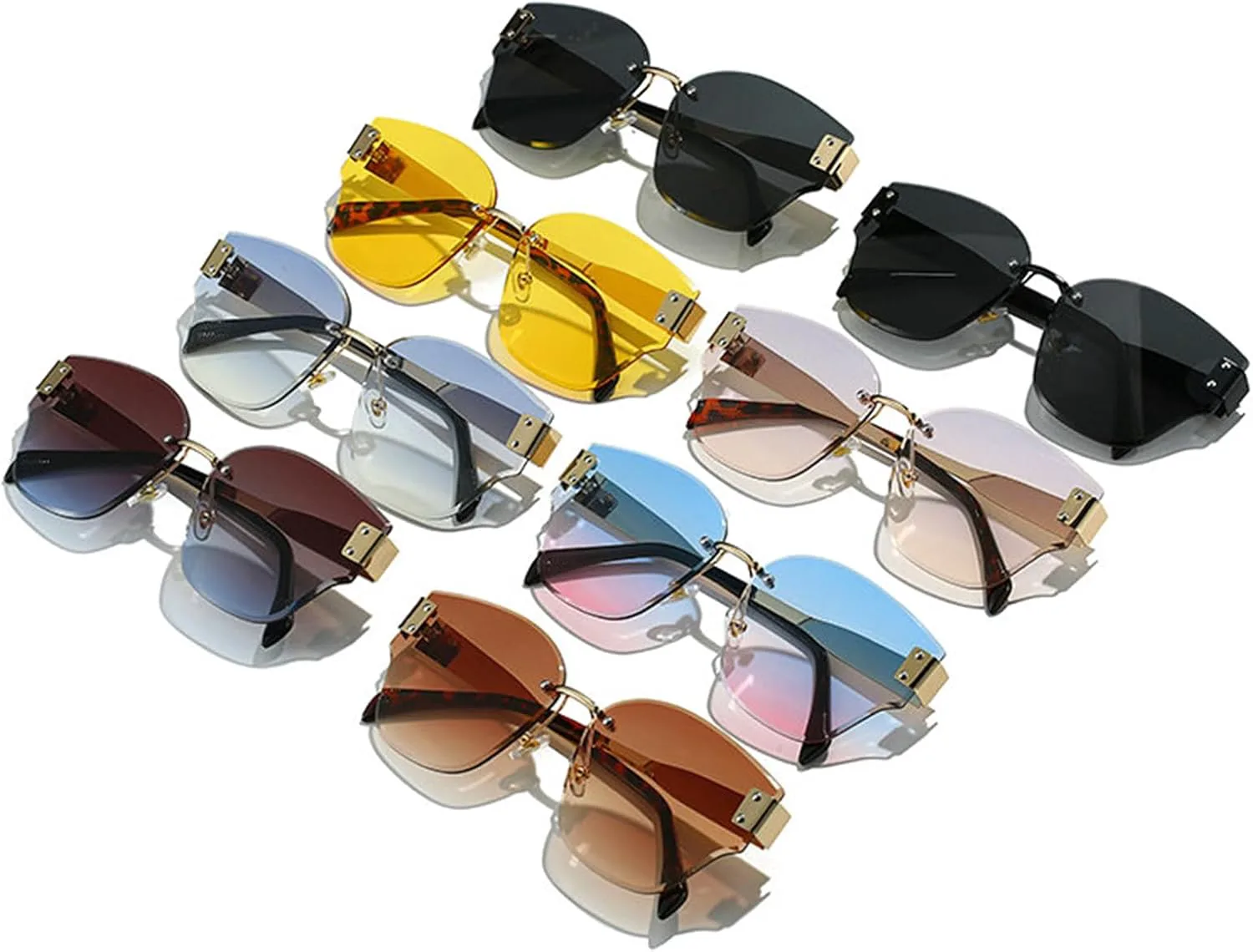 

Солнцезащитные очки Willochra 90-х годов без оправы, модные очки для женщин и мужчин, квадратные солнцезащитные очки для женщин, летние очки для путешествий, C7