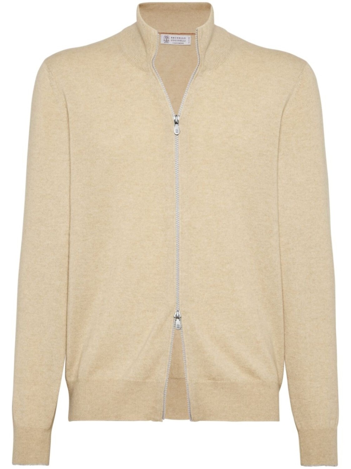 

Brunello Cucinelli кашемировый кардиган с высоким воротом, нейтральный цвет