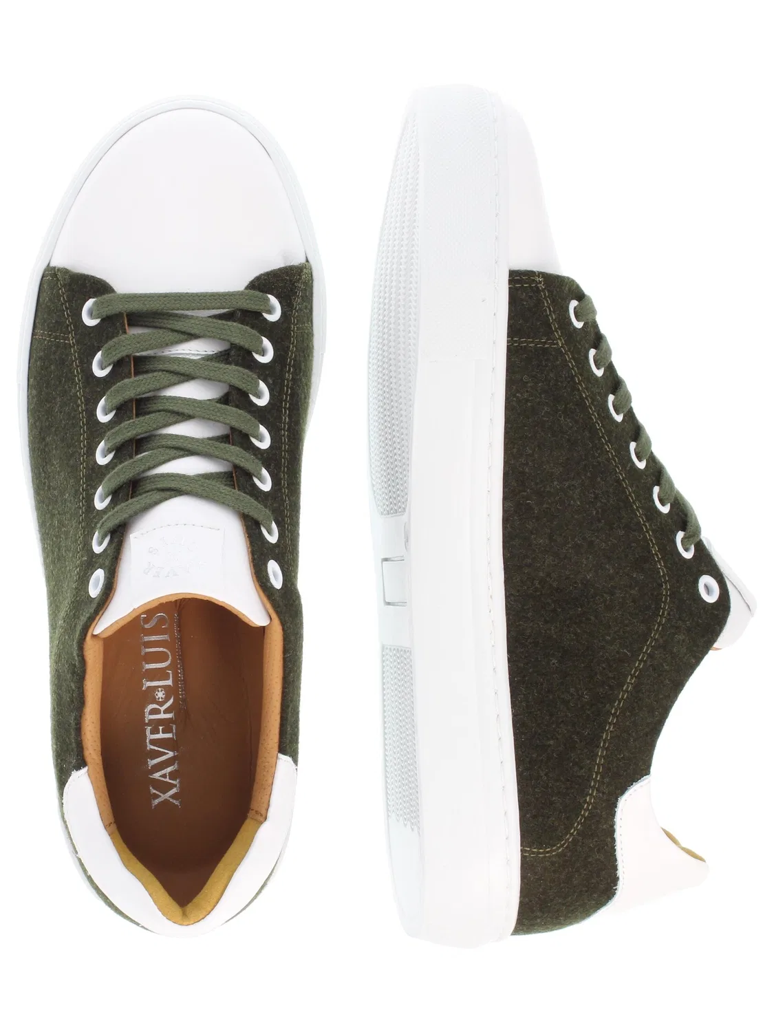 Кроссовки 'MORITZ - Sneaker aus Merinoloden und Nappa-Leder' Xaver Luis Schuhmanufaktur, Dark Green — фото 3