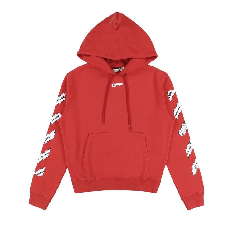 

Худи Off-White Baggage Tape Arrows Hoodie Red, красный