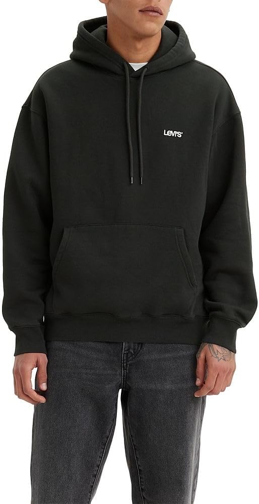 

Мужская сезонная толстовка с логотипом Levi's, (New) Mineral Black - Brushed Fleece